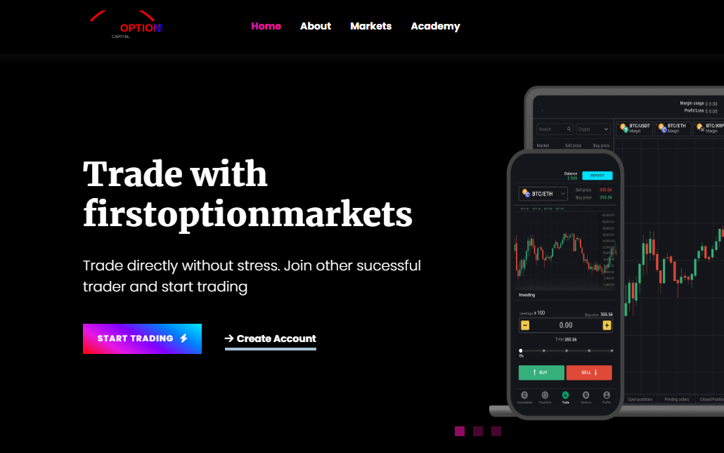 Firstoptionmarkets мошеннический проект